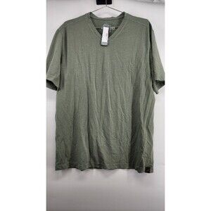Alesbury Men's Green XL Abram Textured Pigment Rub V-Neck‎ Shirt Tee NWT